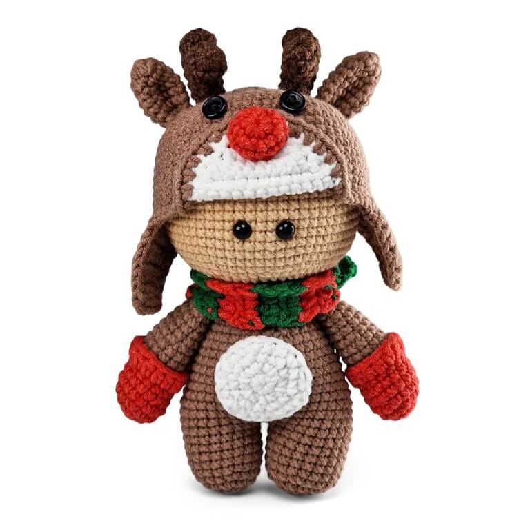 Handmade Christmas Deer Amigurumi Doll For Adults Crochet Patterns for Christmas 