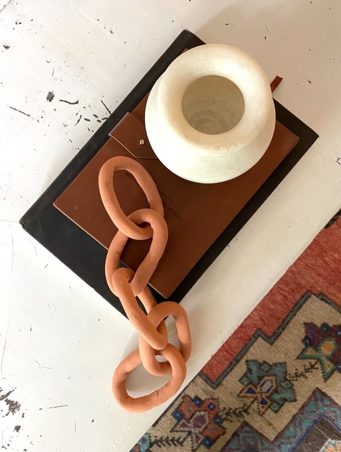 Handmade Creative Clay Chain Link Decor
