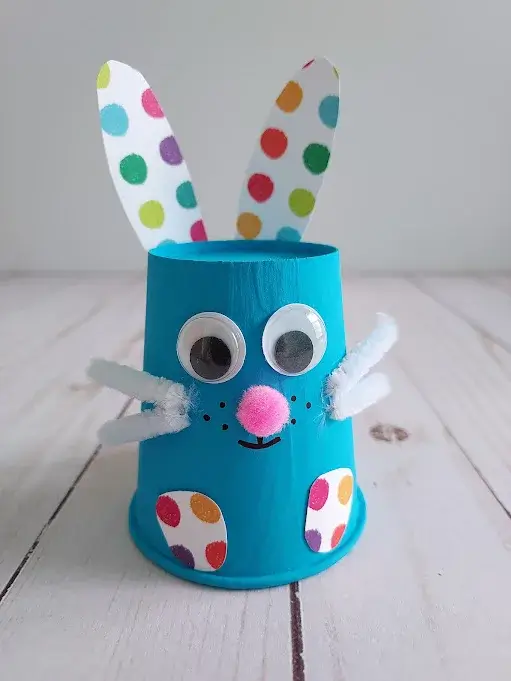 Handmade Cute Bunny Craft Using Cups