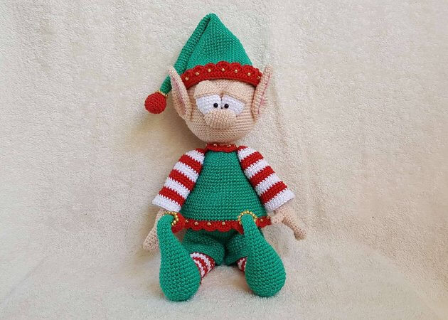 Handmade Cute Elf Using Crochet For Christmas