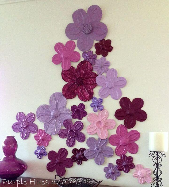 Handmade Foil Flowers Art Ideas For Wall Decor