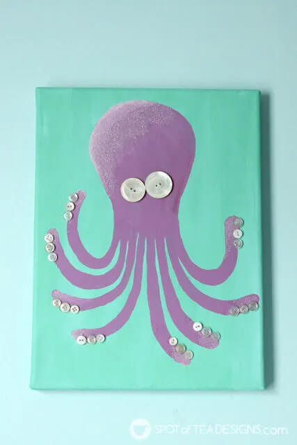 Handmade Nursery Octopus Wall Art Decoration At Home