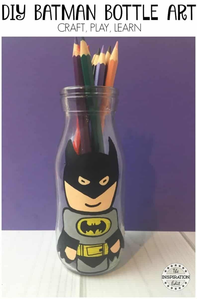 Handmade Pencil Holder Batman Craft With Plastic Bottle Easy &amp; Simple Batman Crafts For Kids
