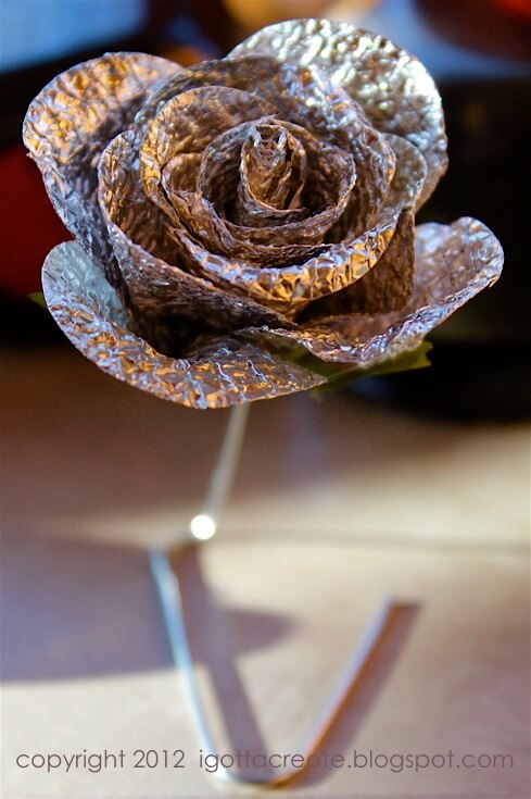 Handmade Rose Tutorial Using Aluminium Foil Foil Flower Crafts