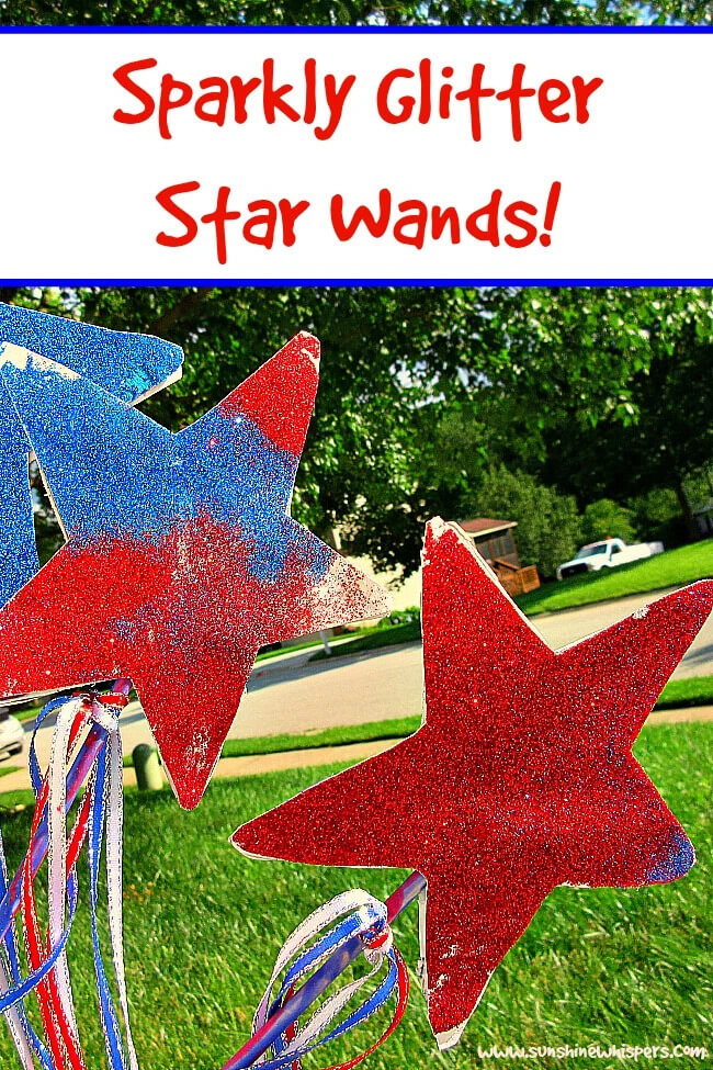 Handmade Sparkly Glitter Star Craft For Kids To Make