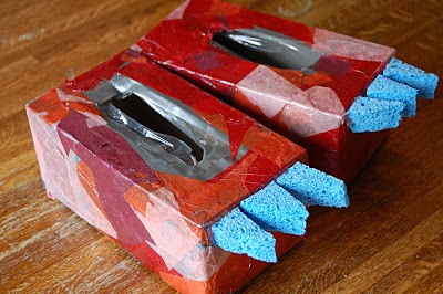 Handmade Spooky Tissue Box Dinosaur Feet Craft Tissue Box Crafts For Preschoolers