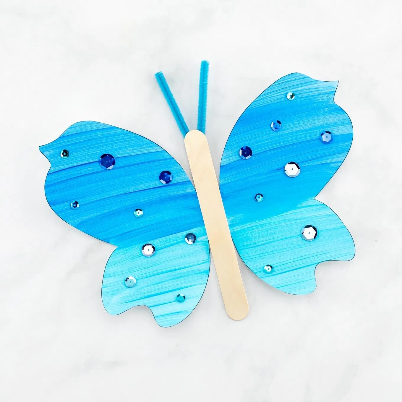 Handmade Super Cute Butterflies Craft Using Glitter Glitter Paper Animal Craft Ideas