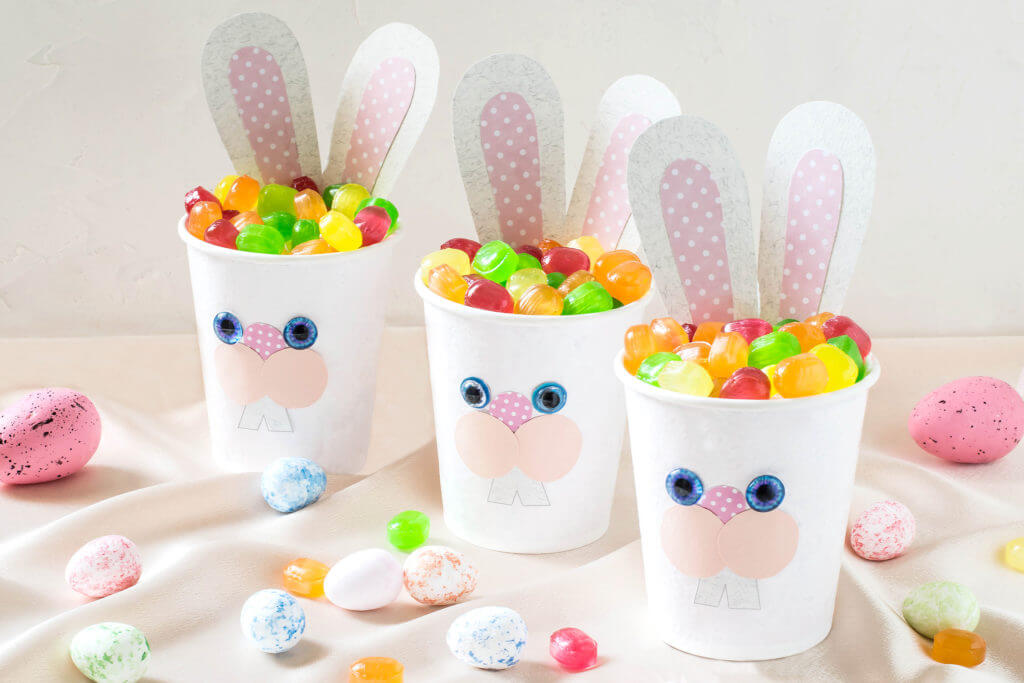 Handmade Super Cute Paper Cup Craft For Easter DecorationEaster Egg Paper Cup Craft Ideas 