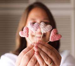 Handmade Tiny Crochet Heart Pop Ideas