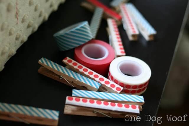 Handmade Washi Tape Clothespin Craft For Kids