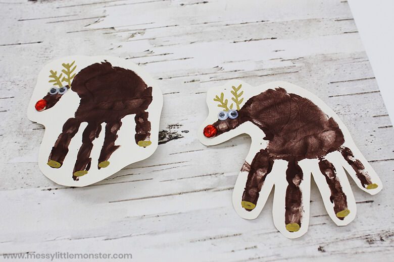 handprint Reindeer Art Idea For Kids