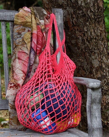 Handy Netted Shopping Bag Made From Crochet Crochet Bag Patterns
