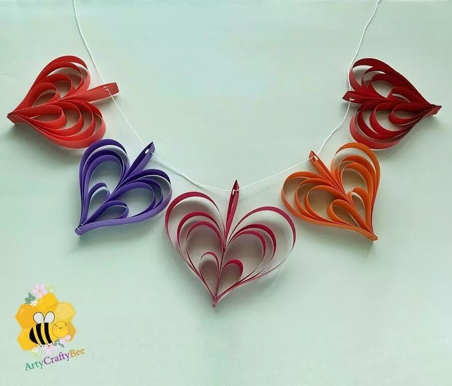 Heart Shape Paper Garland Pongal/Sankranti Craft For KidsPongal / Sankranti Crafts &amp; Activities for Kids