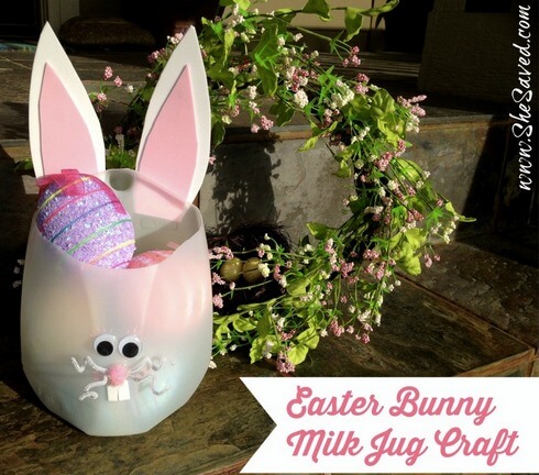 Homemade Easter Bunny Craft Using Old Milk Carton