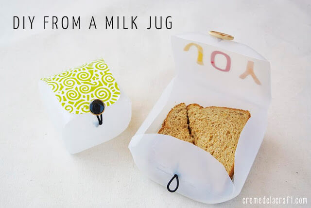 Homemade Plastic Milk Jar Lunchbox Crafting Idea For KidsPlastic Milk Carton Craft Ideas 