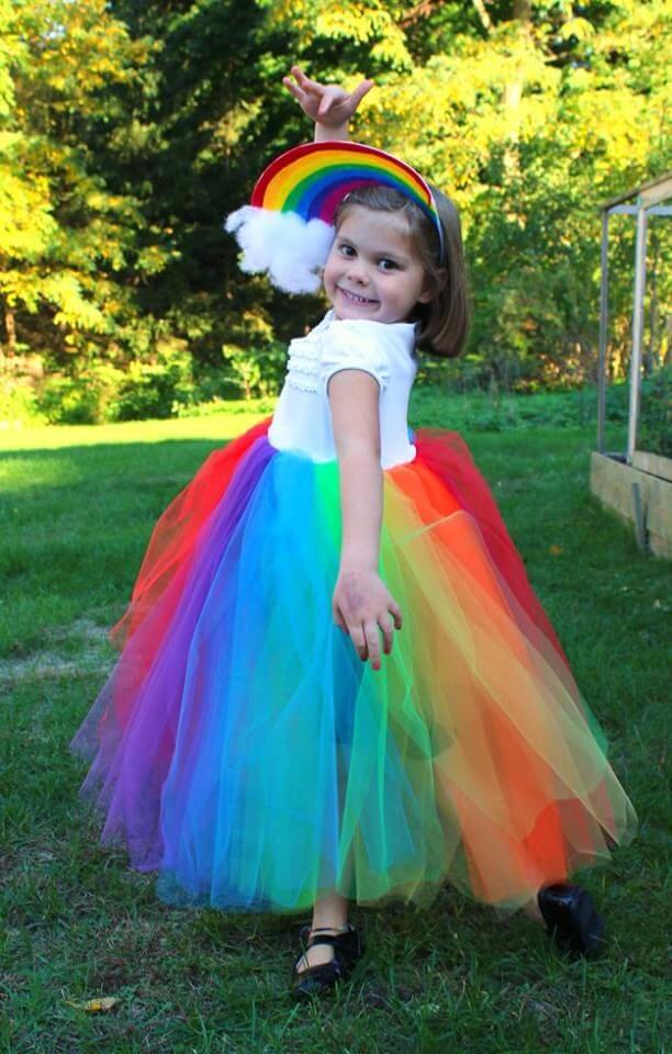 Homemade Prettiest Rainbow Skirt For Little Girls