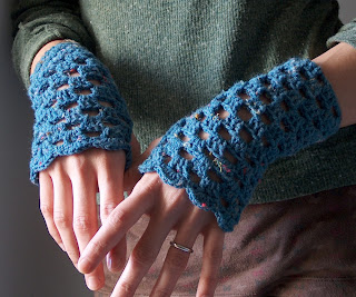 Homemade Pretty Crochet Openwork Handwarmers