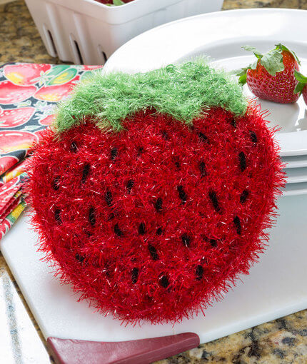 Homemade Sparkling Strawberry Crochet Craft Idea
