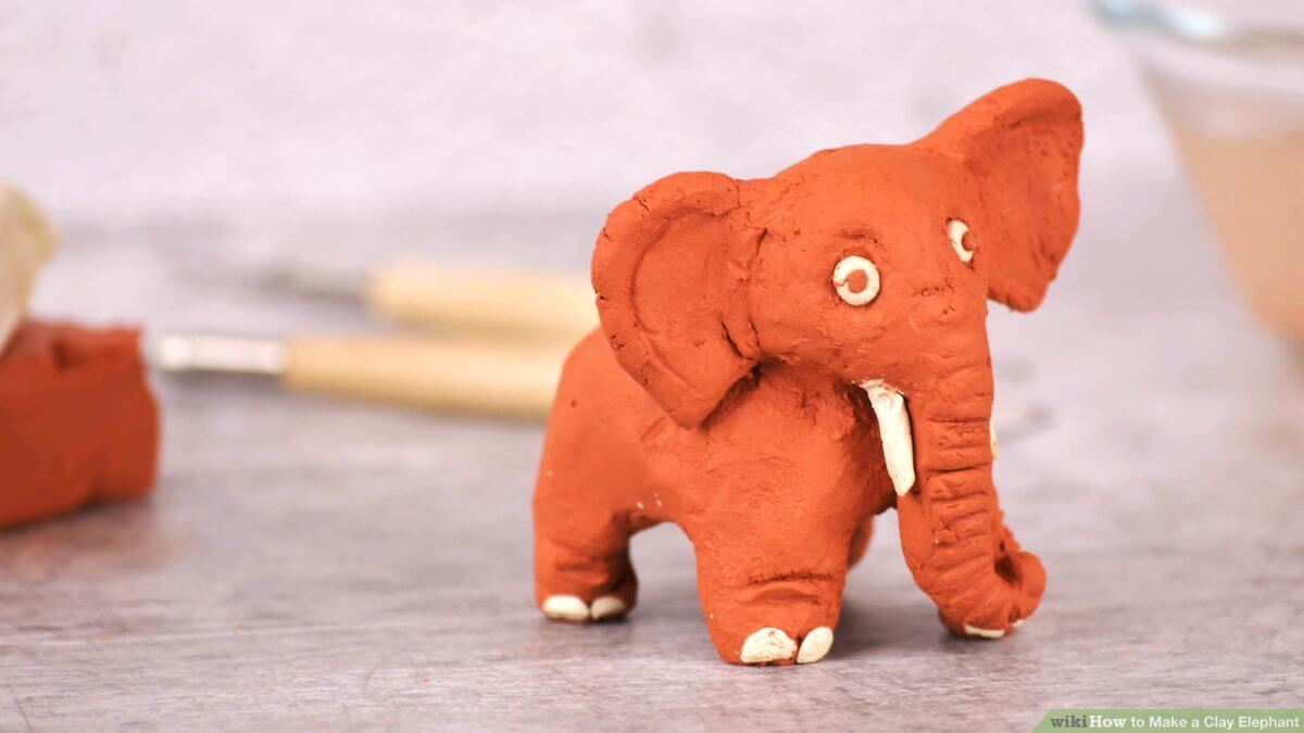 Homemade Super Cute Clay Elephant Craft For Kids Air dry clay ideas aesthetic