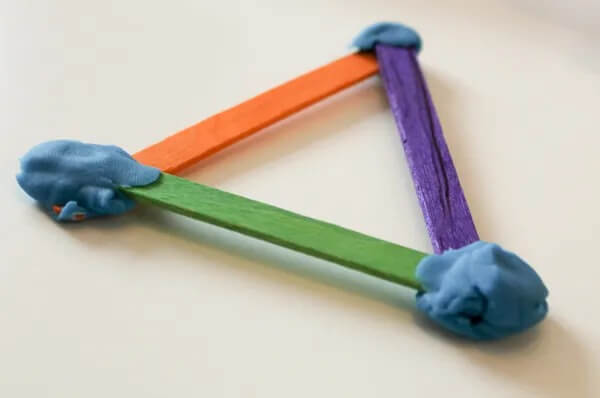 How To Make 2D Shape Building Using Straws For Kindergarten