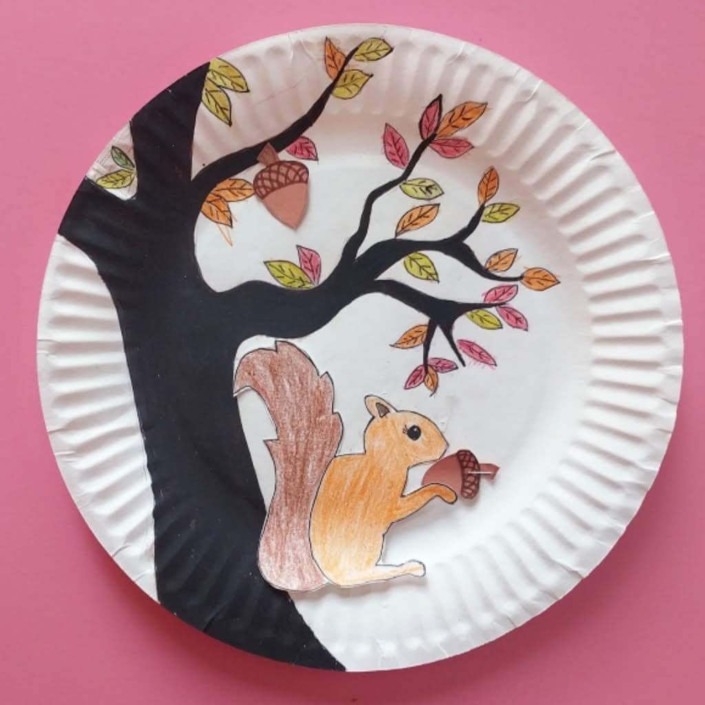 Joyful Magnetic Squirrel & Acorn Fall Craft Idea For KindergartnersMagnet Activities for Kindergarten 