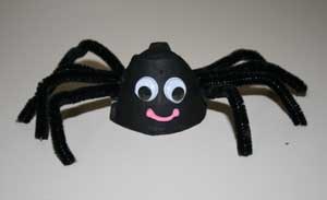 Joyful Spider Craft Idea With Egg Carton & Pipe Cleaners