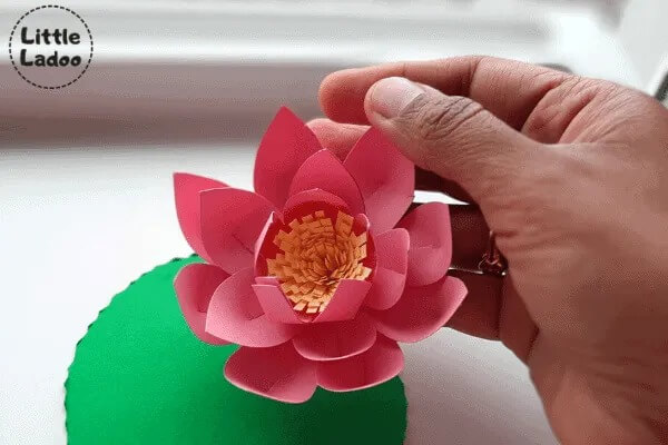 Lakshmi Paper Lotus Craft For Basant Panchami Crafts Activities for Kids Basant Panchami Crafts &amp; Activities for Kids