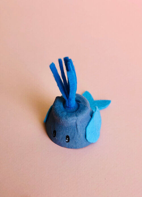 Let's Convert Old Egg Cartons In Cute Mini Whale Ocean Animal Egg Carton Crafts