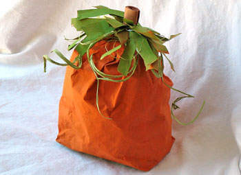 Let's Craft A Halloween Pumpkin Craft Using Paper Bag
