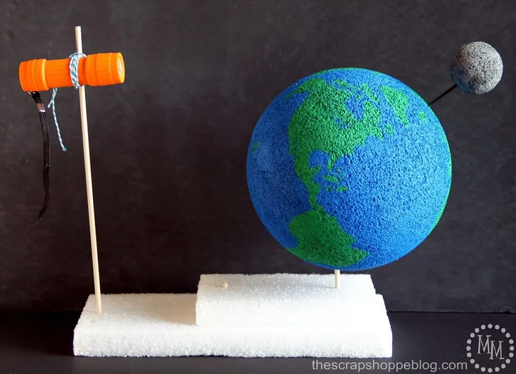 Let's Do A Moon Phases Science Experiment With 3-D Styrofoam ModelStyrofoam Ball Science Projects 