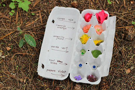 Let's Hunt The Colorful Flowers With Egg Carton BoxEgg carton crafts for 3 Year's old 