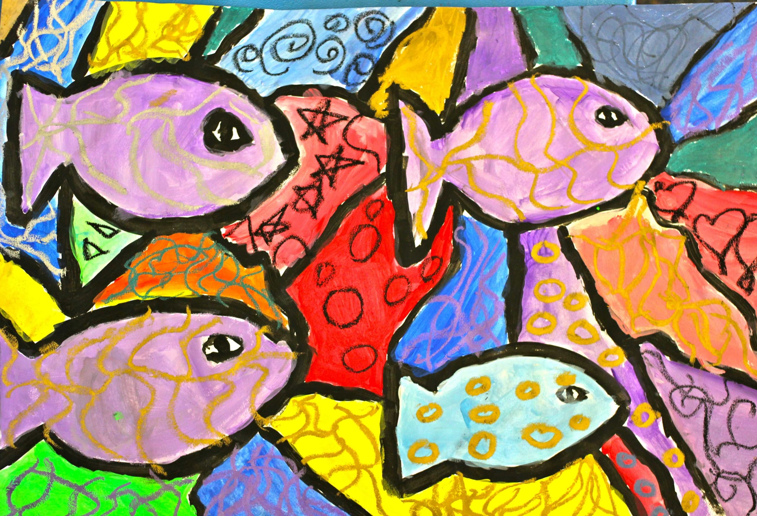 Let's Learn Rhythm & Movement With Tempera Fish Art Idea