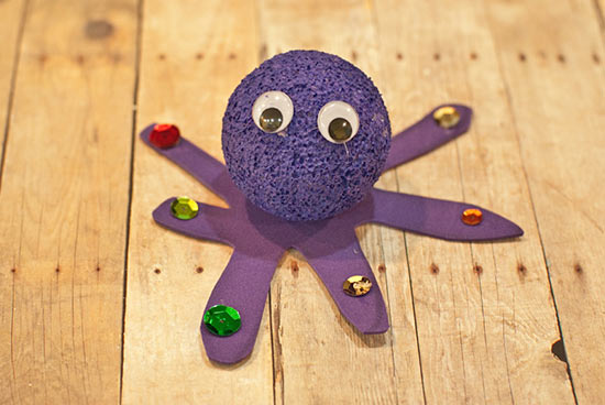 Let's Make A Cute Styrofoam Ball Octopus Craft
