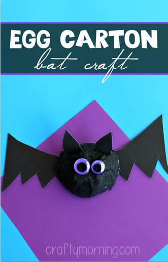Let's Make A Egg Carton Bat Craft On Halloween Egg Carton Craft For Halloween