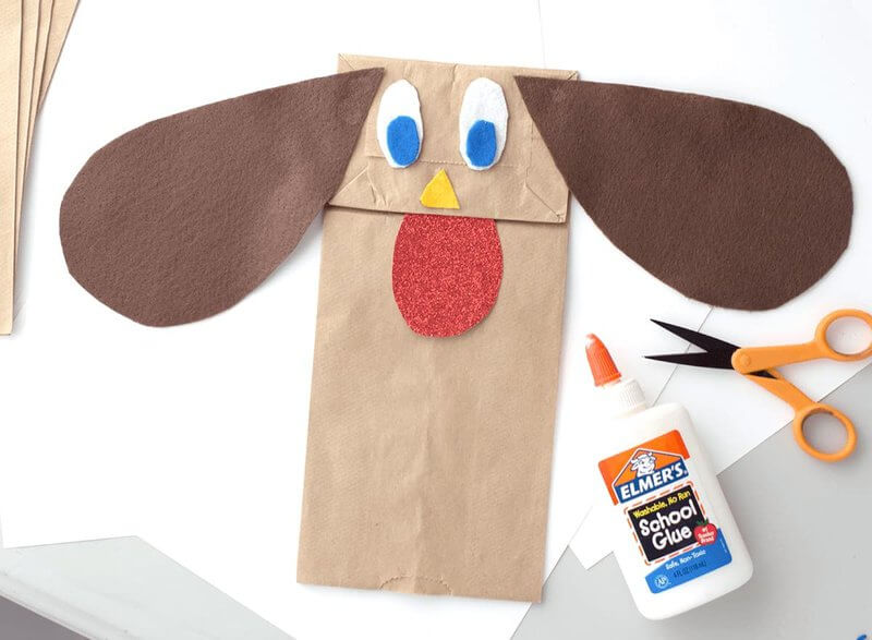 Let's Make An Easy-Peasy Paper Bag Dog Craft To Play Easy paper bag crafts