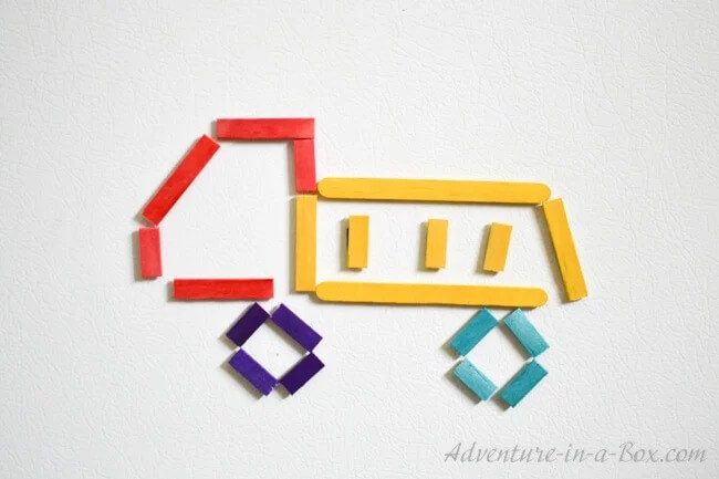 Let's Make Different Shapes With Magnetic Popsicle Stick & Board Magnetic Activity Board for Kids