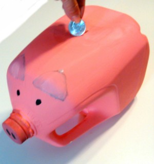 Let's Make Funky Piggy Bank From Old Milk JugPlastic Milk Carton Craft Ideas 