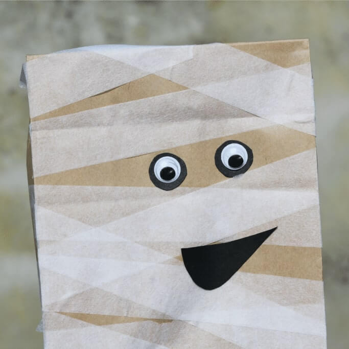 Let's Make Mummy Puppet Craft Using Paper Bag Paper Bag Crafts &amp; Activities for Halloween 