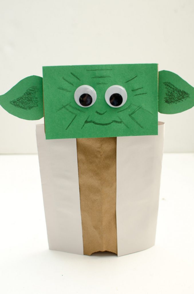 Let's Make Puppet Yoda Craft Using Paper Bag