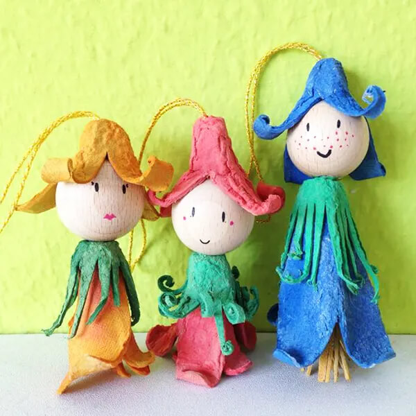 Let's Make Some Adorable Dolls With Recycled Egg Cartons Recycled Egg Carton Craft Ideas