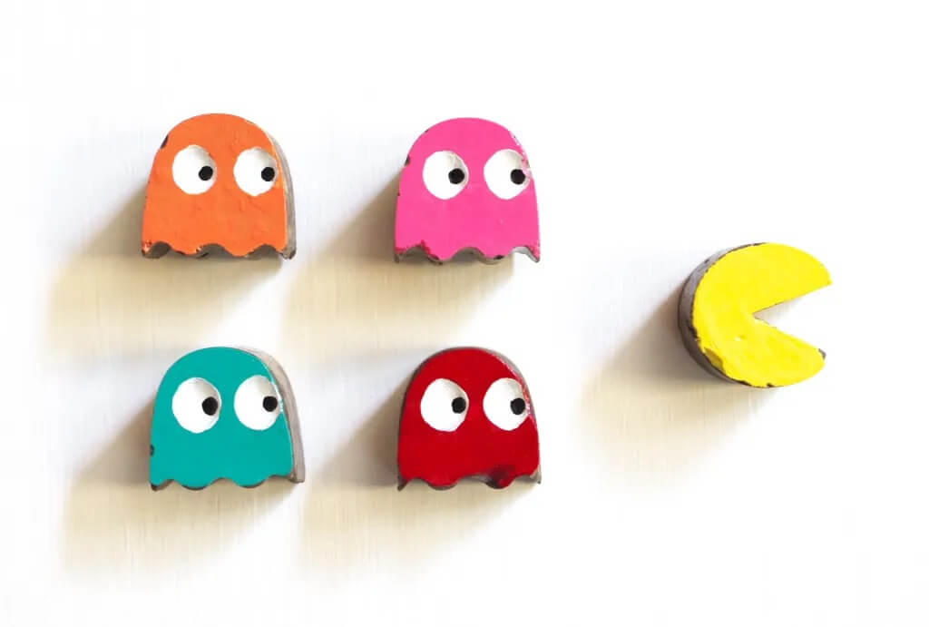 Let's Make Some Cute Cement Pacman Magnets For Fridge