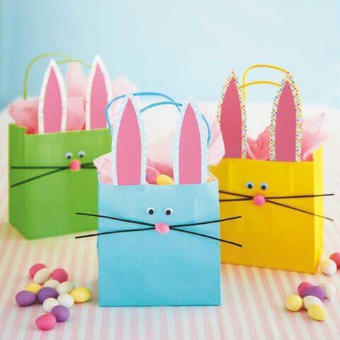 Let's Make Some Easter Gift Bags In Bunny Shapes