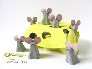 Let's Make Some Mini Mice With Egg Cartons