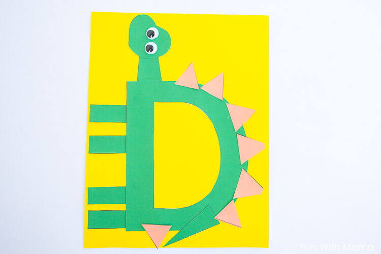 Letter D For Dinosaur Printable Craft For Preschoolers
