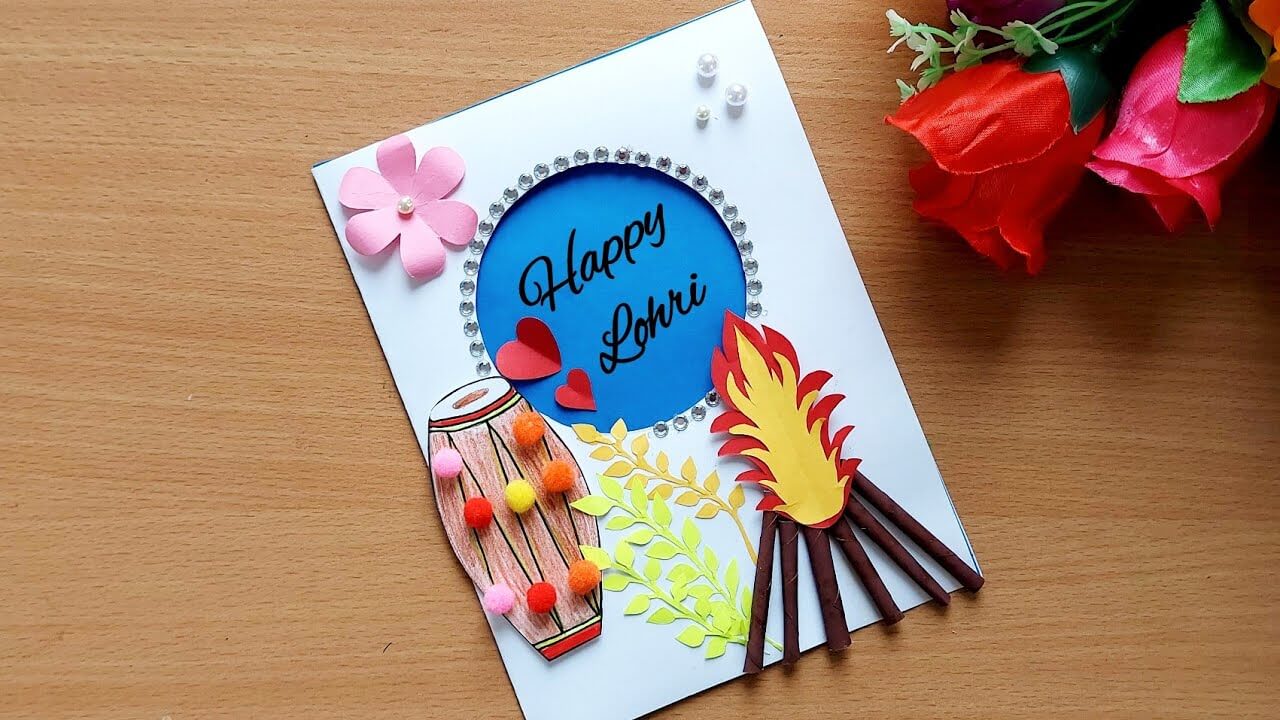 Lohri Greeting Card Craft Activity For Kids