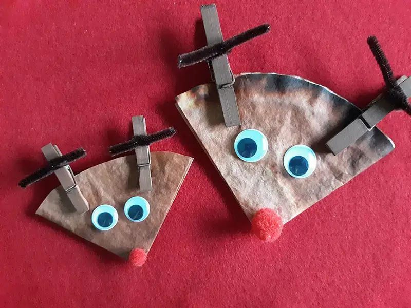 Lovely Paper Plate And Clothespin Reindeer Craft For Kids