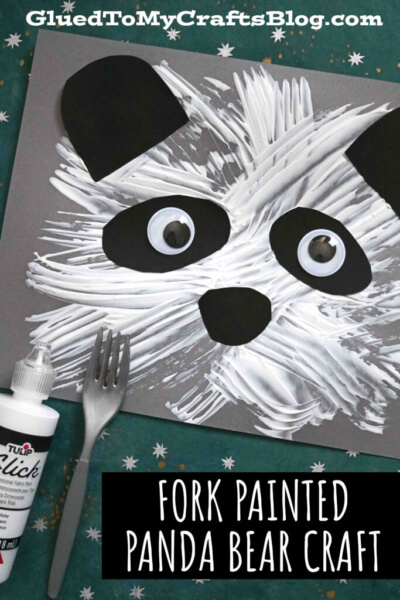 Lovely Polar Bear Animal Fork Painting Craft For Toddlers Animal Paintings Using Fork 