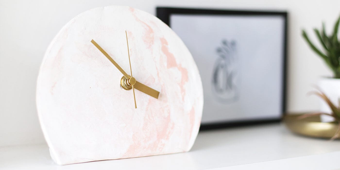 Lovely Table Clock Project Using Polymer Clay Polymer Clay Decoration Crafts for Home