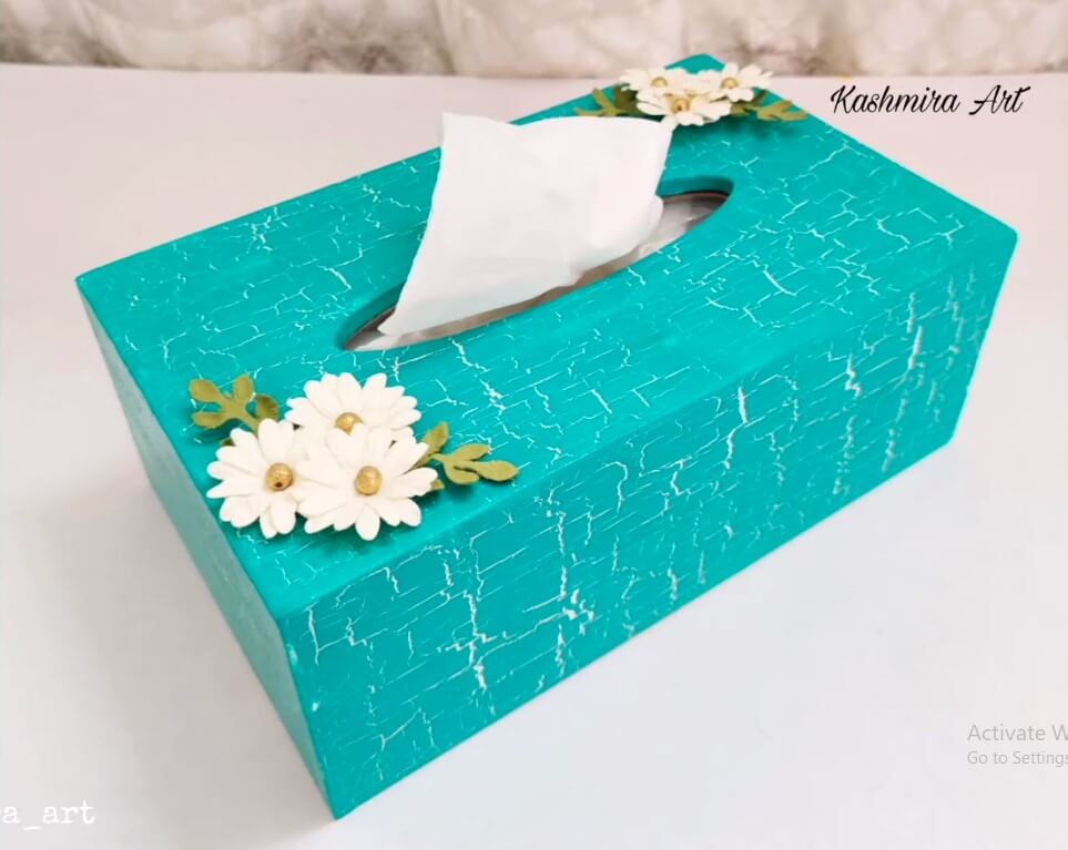 Lovely Tissue box Painted DIY Home Decor Idea