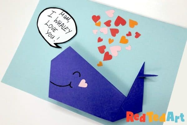 Lovely Whale Origami Card Ideas for KidsDIY Origami Card Ideas for Kids